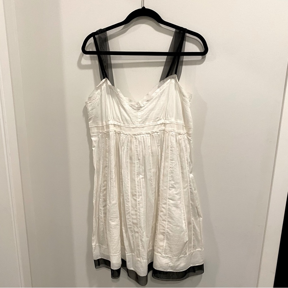 LOFT White and Black Sun Dress - Size 14